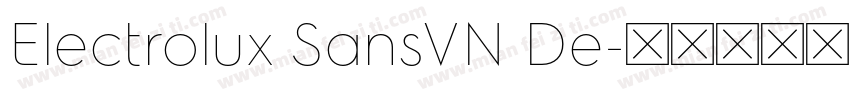 Electrolux SansVN De字体转换